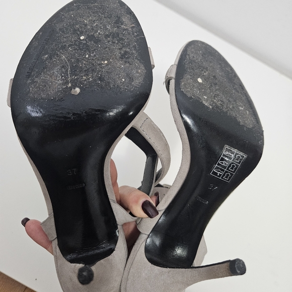 Alexander Wang Antonia Suede Minimalist Sandals Sz 37 EUR / 6.5 US Designer - Picture 8 of 8